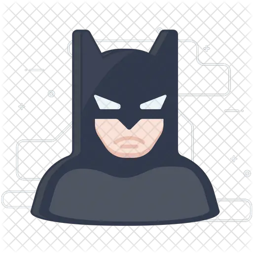 Batman Icon Of Colored Outline Style Cartoon Png Batman Logo Outline