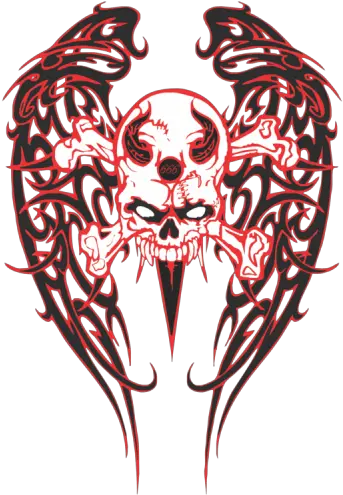 Tribal Skull Tattoos Logos Pictures 6291 Transparentpng Skulls With Wings Png Dragon Skull Icon