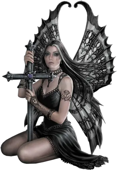 Fantasy Girl Wsword Png Official Psds Gothic Anne Stokes Fantasy Png