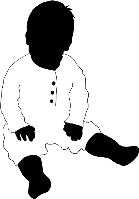Baby Sitting Silhouette Black White Child High Baby Sitting Png White Child Silhouette Png png