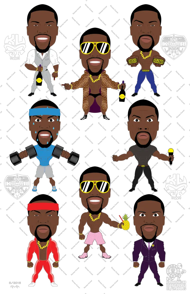 Kevin Hart Clipart U0026 Look Clipartlook Kevin Hart Emoji App Png Hart Png