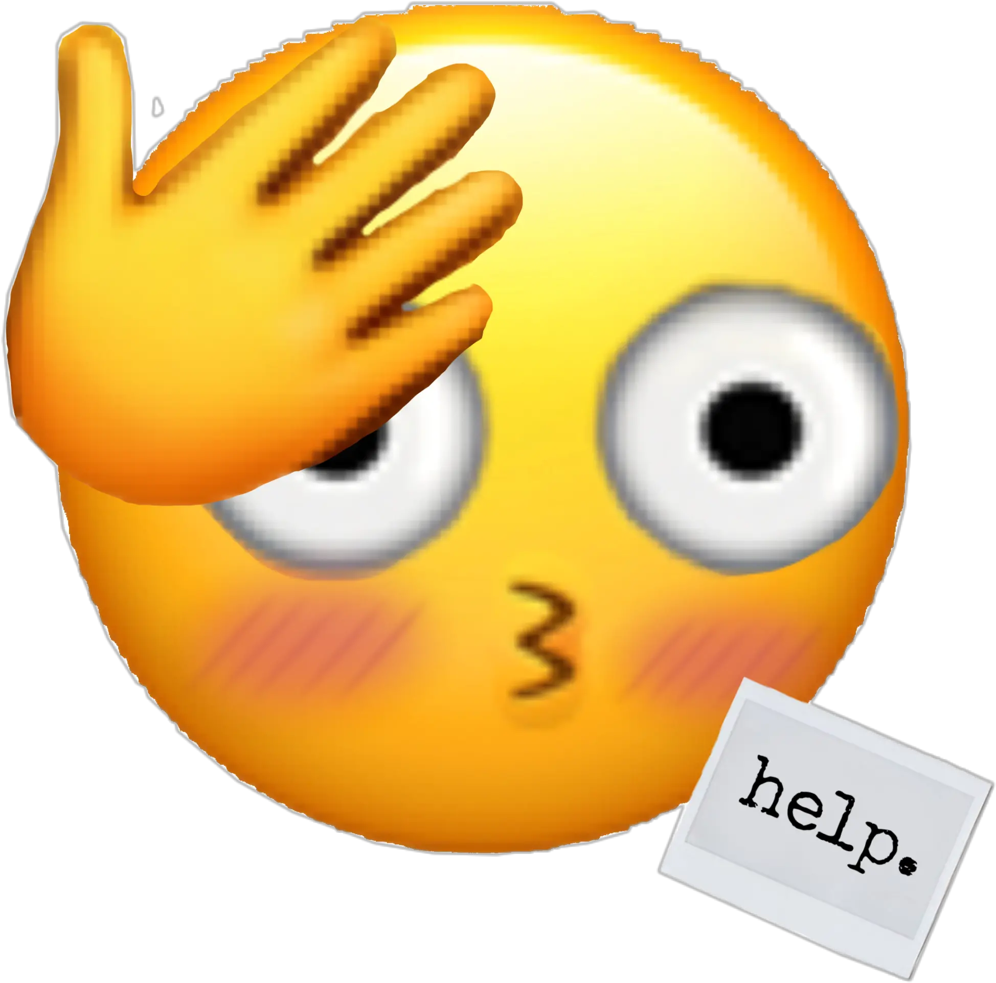 Embarrassed Perfect Emoji Sticker By Littleponycat Happy Png Embarrassed Emoji Png