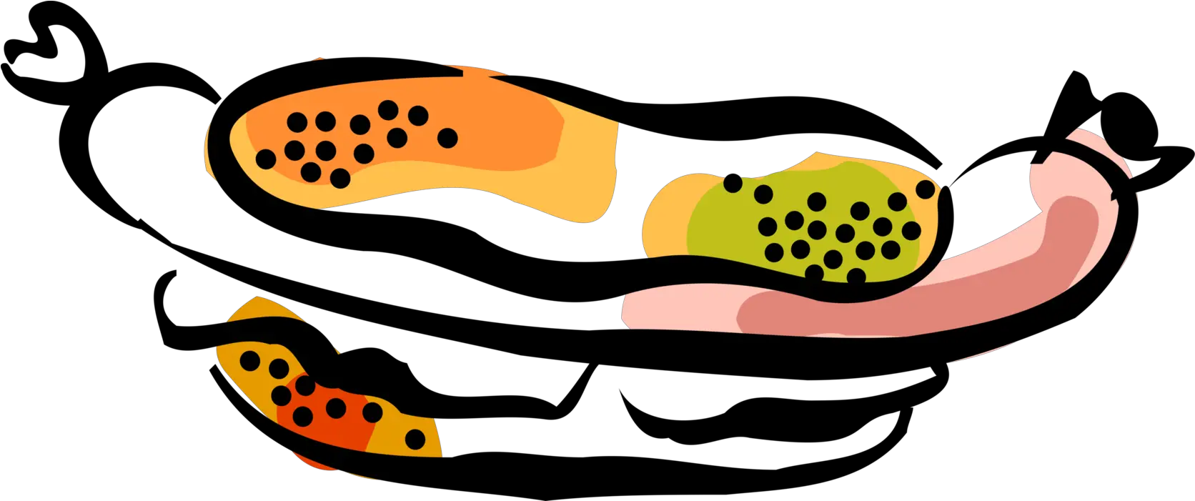 Download Vector Illustration Of Cooked Hot Dog Or Hotdog Clip Art Png Hotdog Transparent
