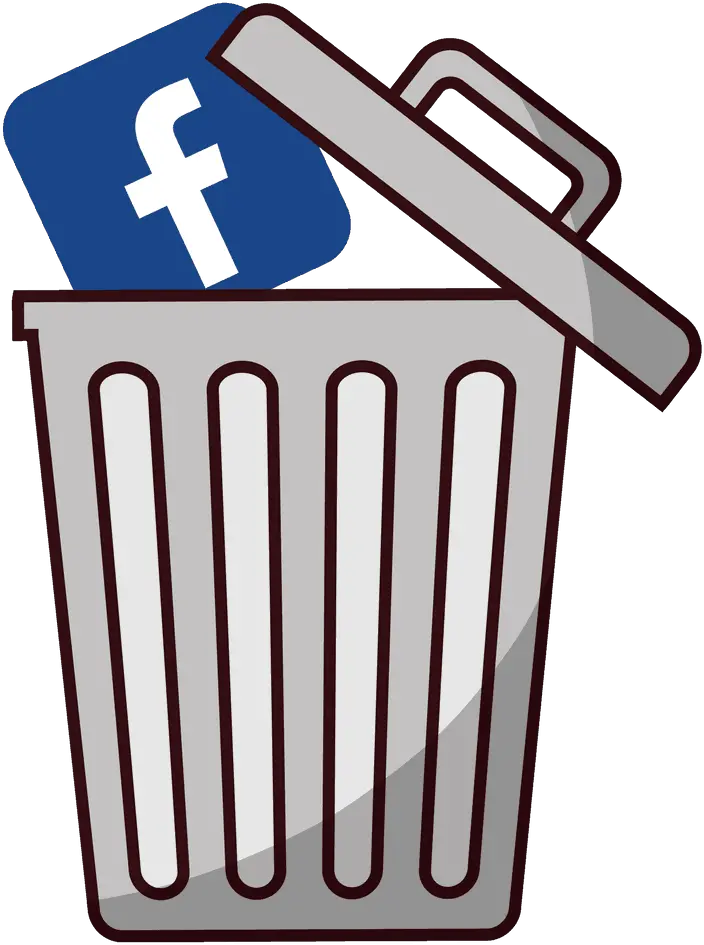 Trash Can Facebook In The Trashcan Png Waste Basket Icon
