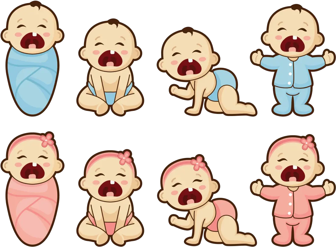 Crying Baby Cartoon Vector Crying Twins Clip Art Png Crying Baby Png