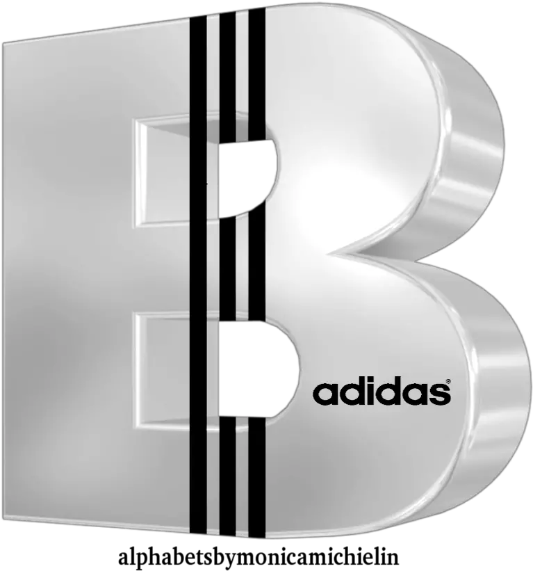 Monica Michielin Alphabets 4 White Adidas Logo Alphabet And Adidas Png Adidas Logo Png White