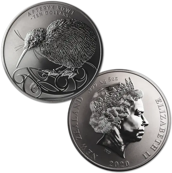 2020 Kiwi 5oz Silver Black Silver Coins 2020 5oz Png Nickel Png