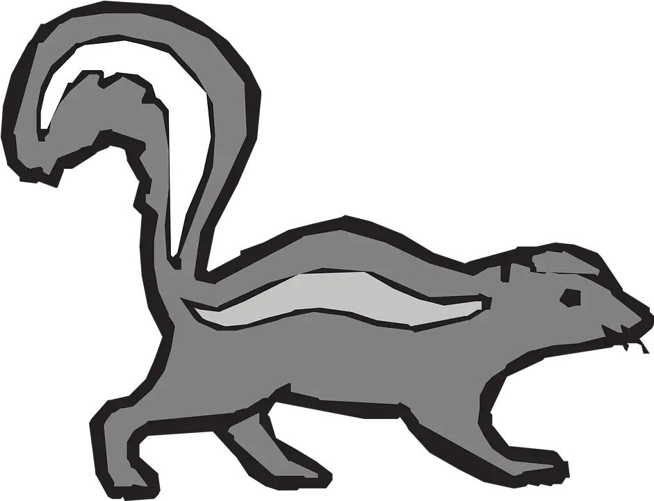 Gray Stripes Walking Free Vector Graphic On Pixabay Vector Sigung Png Skunk Transparent