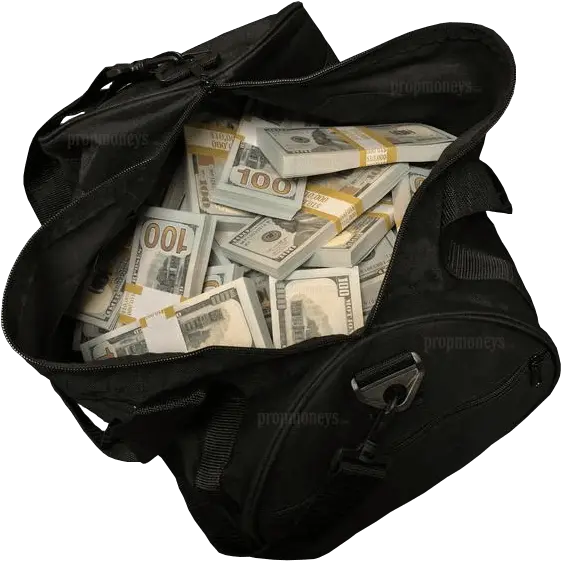 000 New Style Blank Filler Stacks Transparent Duffle Bag With Money Png Bags Of Money Png