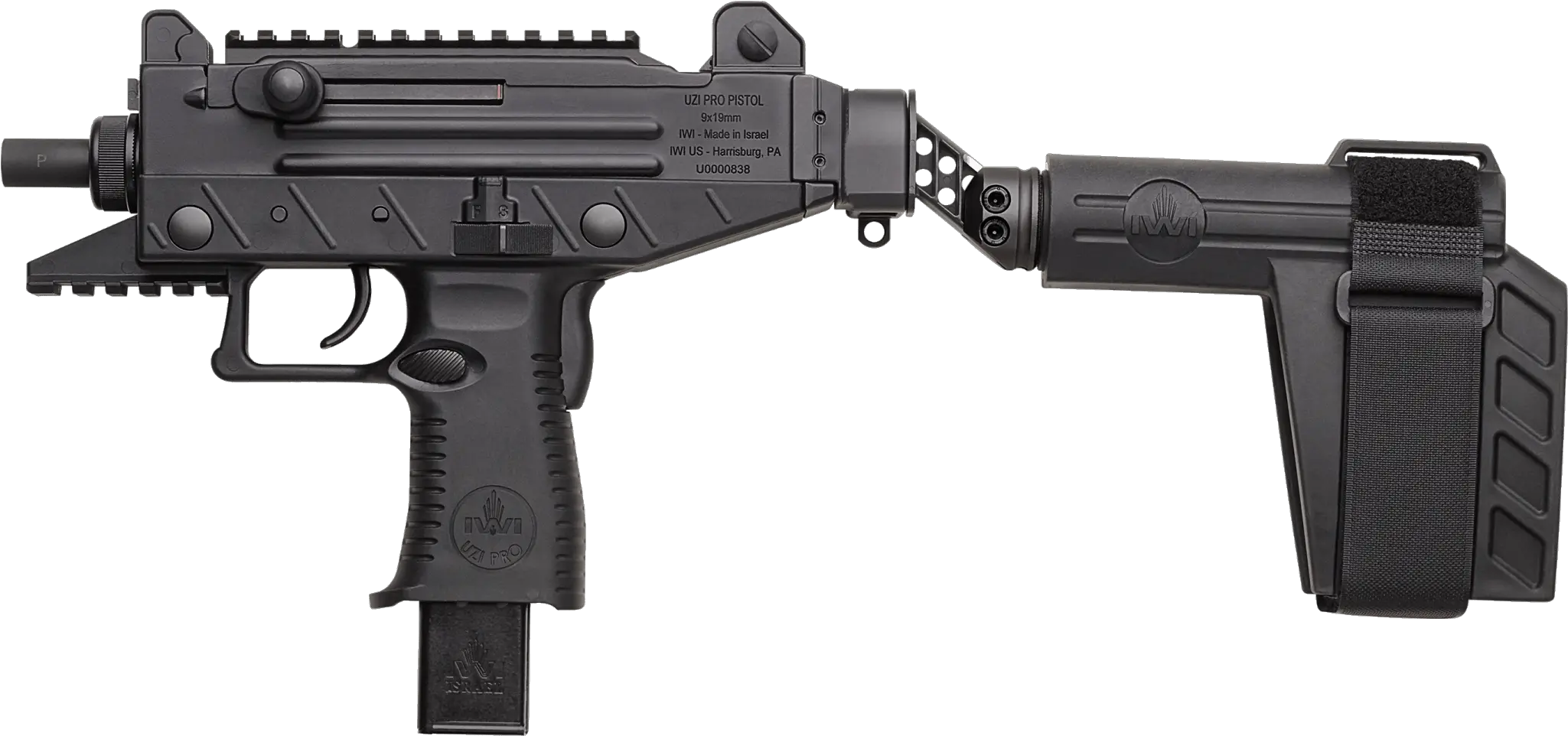 Uzi Pro Pistol With Stabilizing Brace Iwi Micro Uzi Pro Png Uzi Png