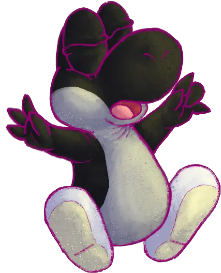 Wake Up Black Yoshi U2014 Weasyl Stuffed Toy Png Yoshi Transparent Background