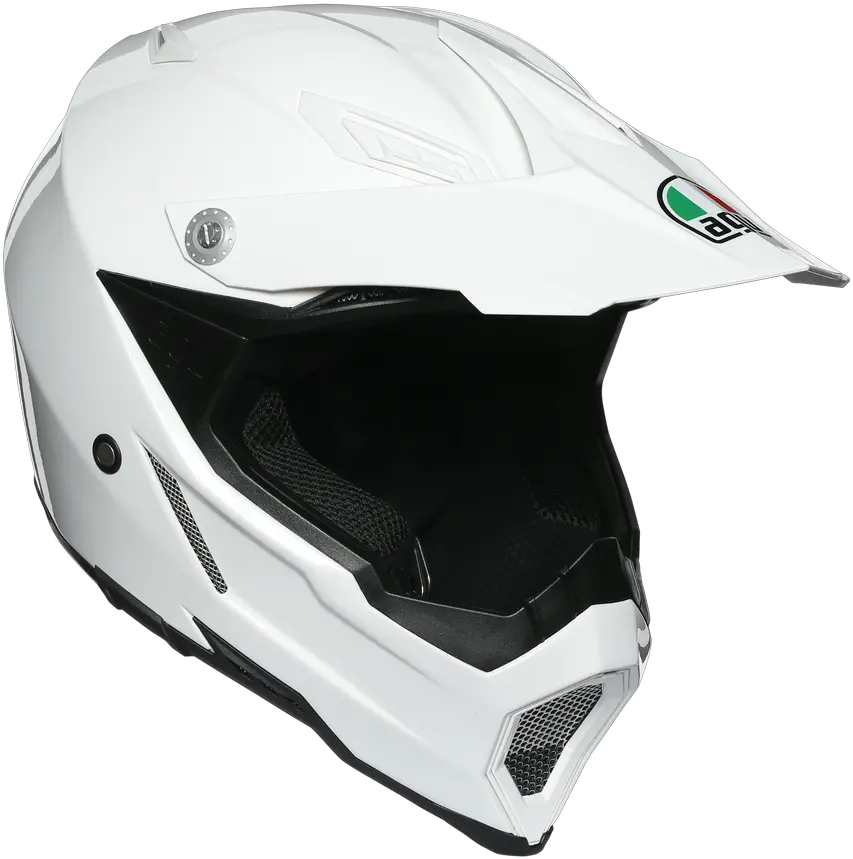 Ax 8 Evo E2205 Mono White Agv Helmet Motocross White Png Icon Helmets 2018
