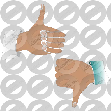 Thumbs Up Down Stencil For Classroom Therapy Use Illustration Png Thumbs Down Transparent