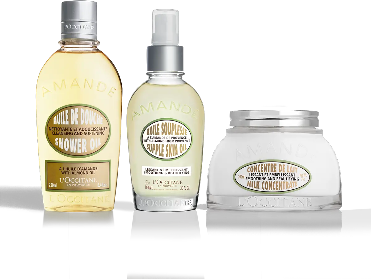 Almond Beauty Trio Smoothing Body Care Lu0027occitane Almond Beauty Trio Png Almond Transparent