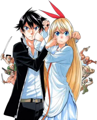 Nisekoi Manga Tv Tropes Nisekoi Chitoge And Raku Png Anime Lines Png