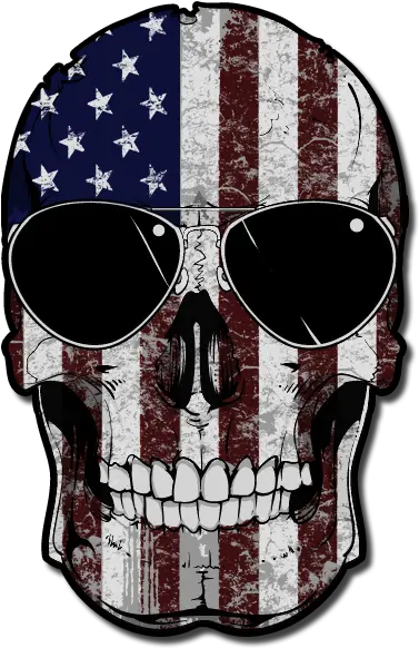 American Skull Flag Decal American Flag Skull Png American Flag Png