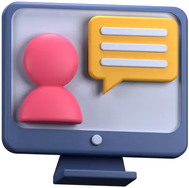 Online Chat Icon Download In Glyph Style Icon Computador 3d Png Online Chat Icon