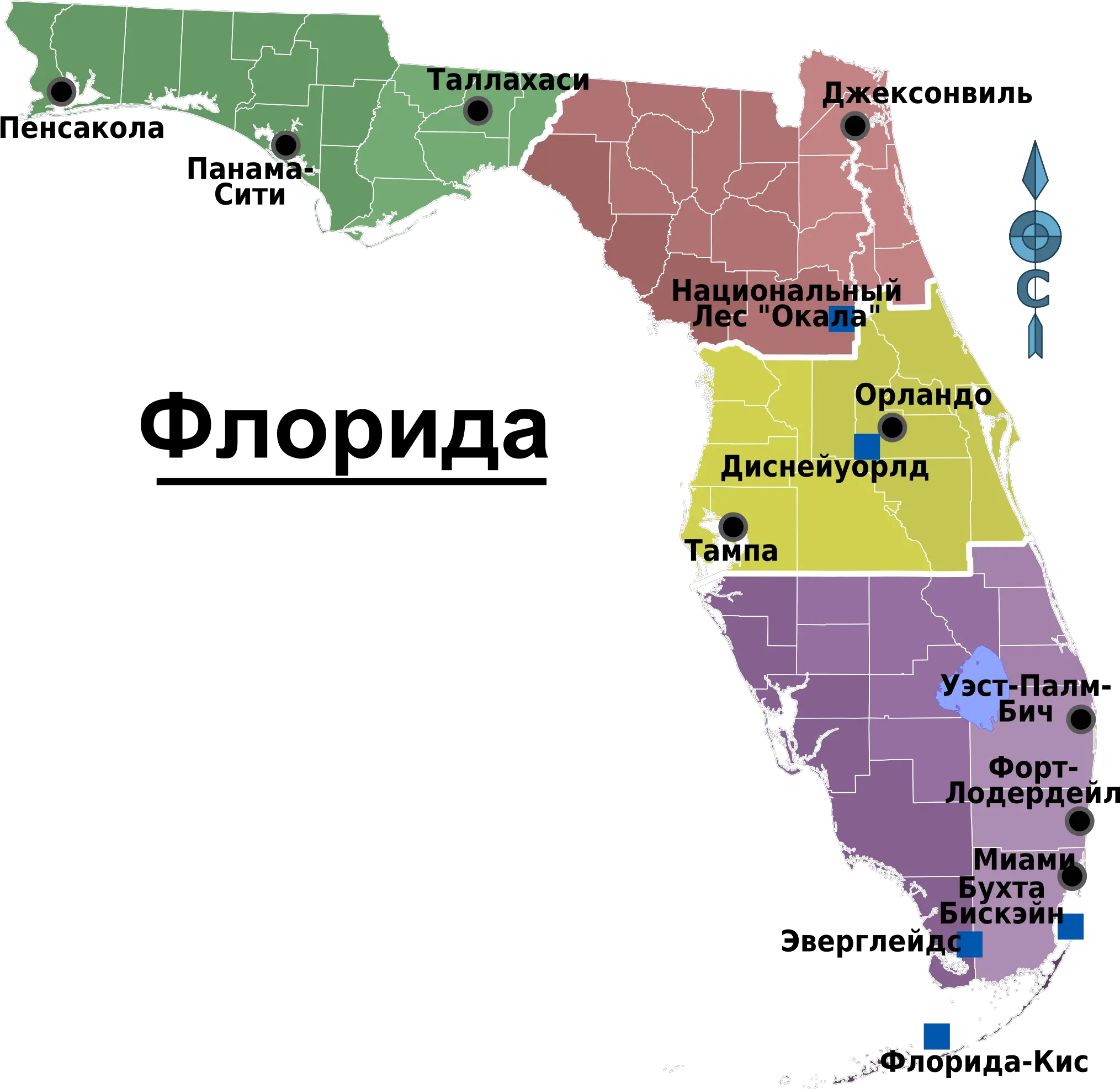 Map Of Florida Regions With Cities Panama City Florida Map Png Florida Map Png