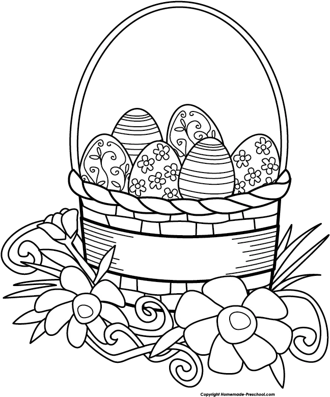 Download Free Easter Basket Clipart Easter Black And White Draw An Easter Basket Png Easter Clipart Transparent png