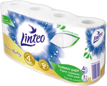 Toilet Paper Linteo 8 Rolls White Four Layer Melitrade As Linteo Toaletní Papír Png Toilet Paper Png