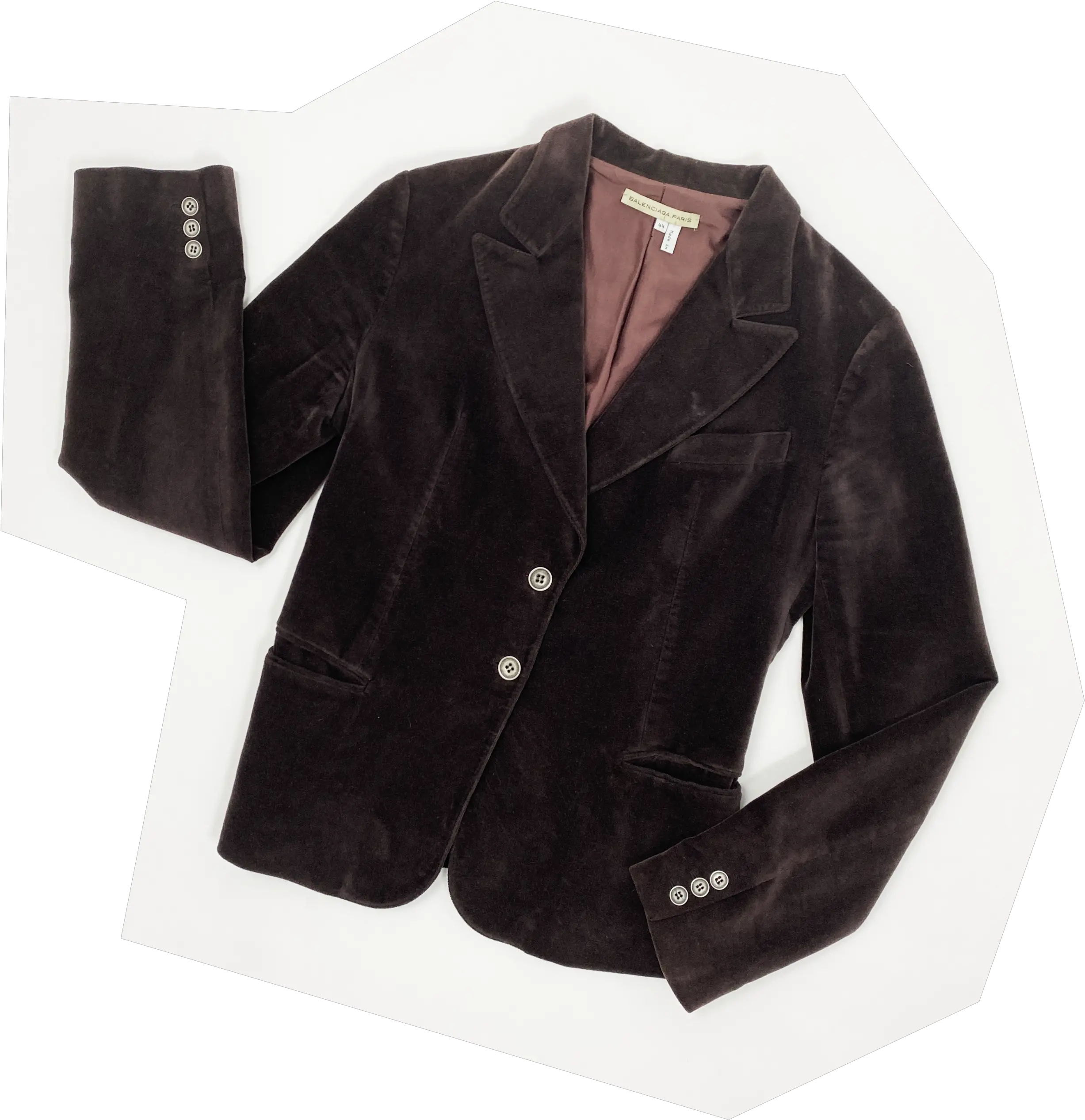 Balenciaga Fw 2003 Brown Velvet Blazer U2014 James Veloria Png Logo