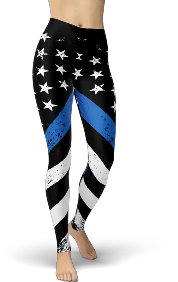 Thin Blue Line Flag Leggings Tights Png Thin Blue Line Png