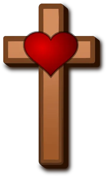 Love Cross With Heart Clipart Png Transparent Cross Clipart