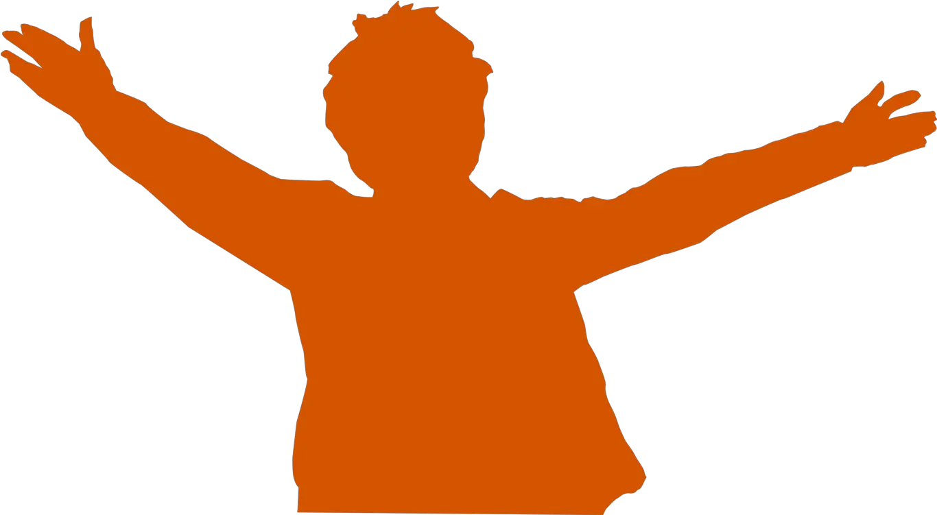 Standing Human Behavior Silhouette Png Open Arms Drawing Hugging Cheerleader Silhouette Png