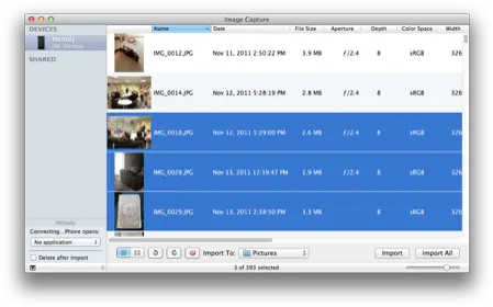Mac 101 Use Image Capture To Clear Off Old Iphone Pictures Language Png Iphoto Icon