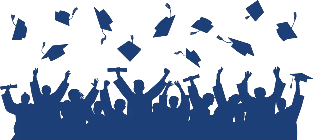 Graduation Graduates Silhouette Png Cap And Gown Icon