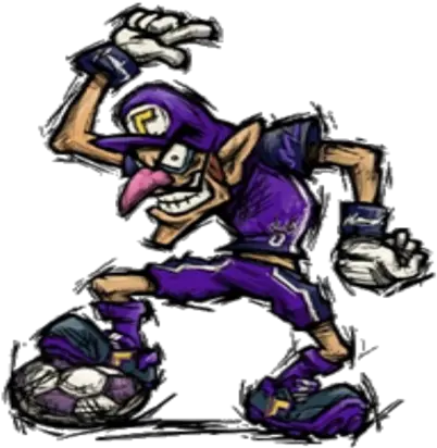 Modelsaber Super Mario Strikers Art Png Waluigi Transparent