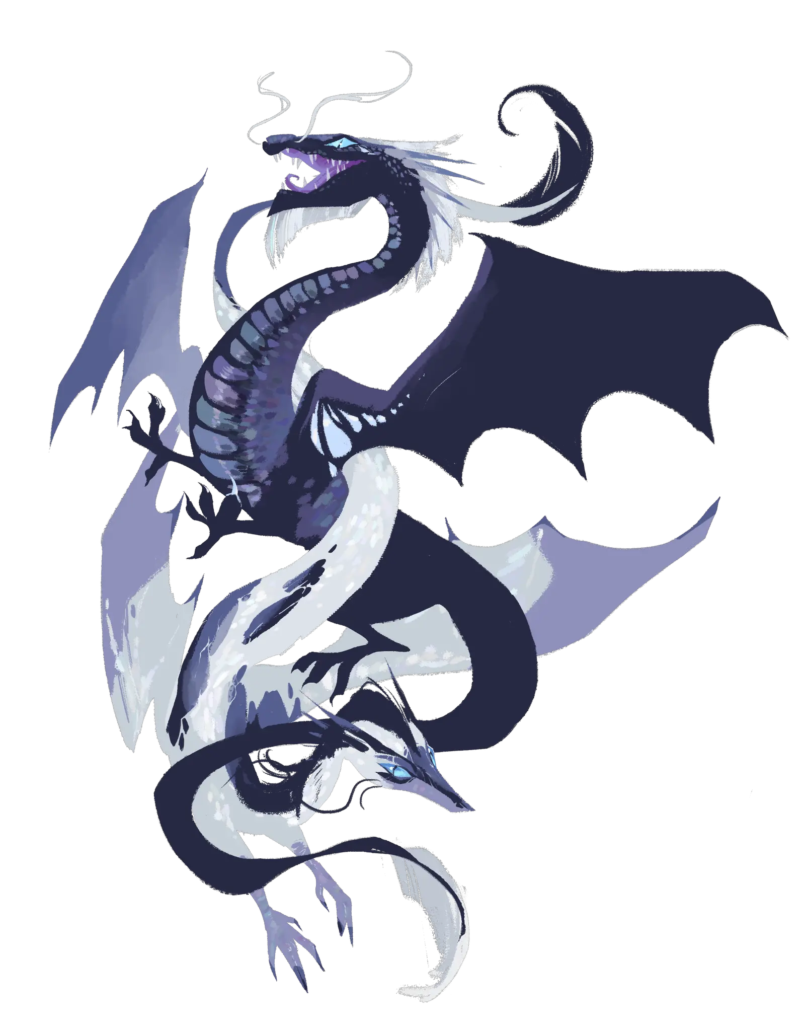 Cassketch Wings Of Fire Nightwing Png Asian Dragon Png