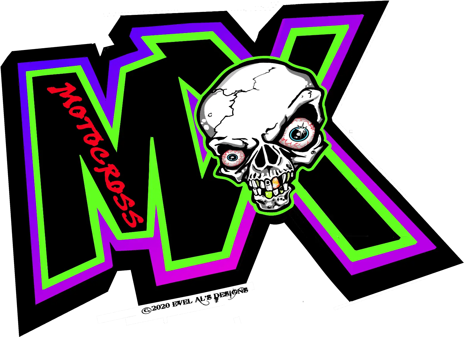 3 Holographic Skull Mx Motocross Dirtbike Racing Sticker Dot Png Moto Cross Logo