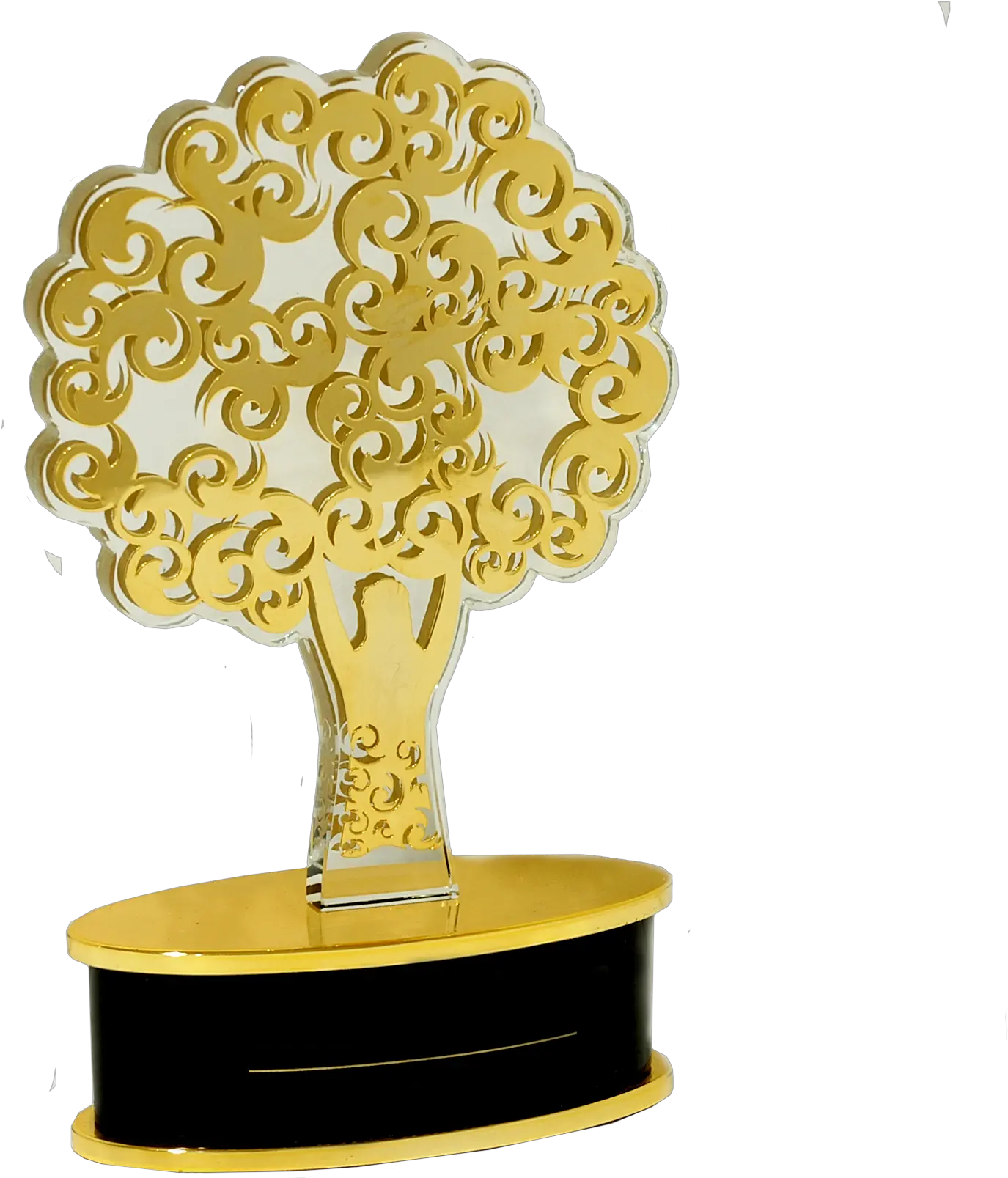 Gold Coated Crystal With Metal Combination Trophy Dubai Trophy Png Gold Trophy Png