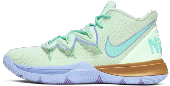 Spongebob X Nike Kyrie 5 U0027squidwardu0027 Cj6951 300 Sneakerjagers Nike Kyrie 5 Squidward Png Squidward Transparent