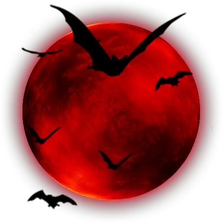 Red Moon Bats Halloween Sticker Transparent Background Halloween Png Halloween Moon Png