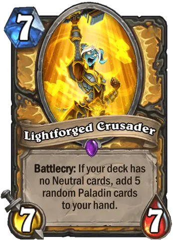 Lightforged Crusader Hearthstone Card Library Hearthstone High Exarch Yrel Hearthstone Png Crusader Png