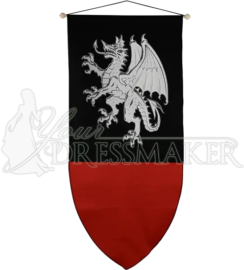 Celtic Dragon Banner Medieval Dragon Banner Png Red White Black Dragon Icon
