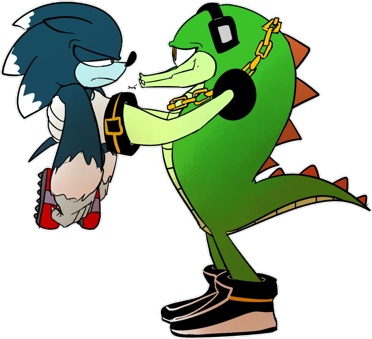Alligator Clipart Evil Sonic Werehog And Vector Png Sonic Is Taller Than Shadow Sonic Head Icon