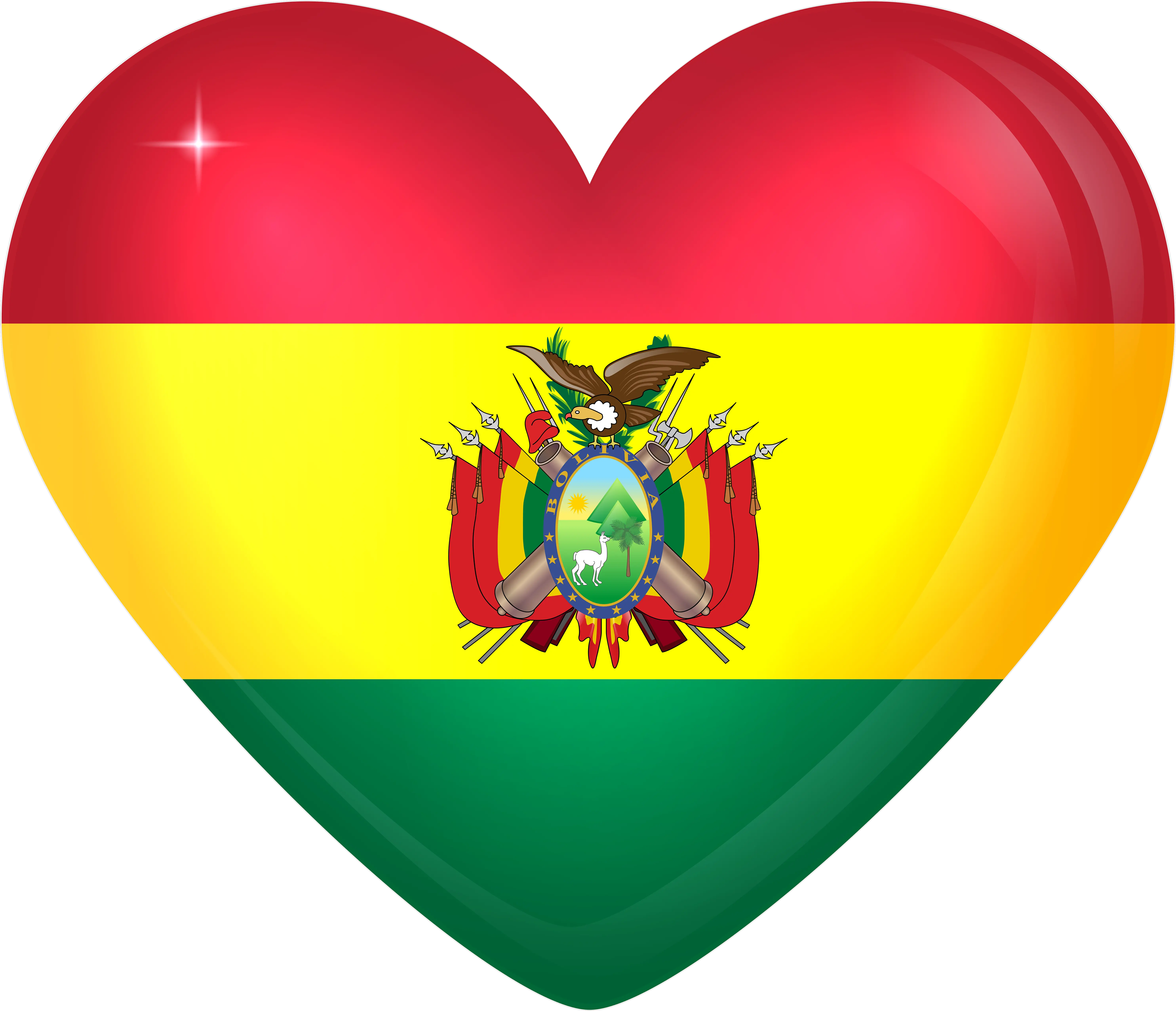 Png Bolivia Large Heart Flag Bolivia Coat Of Arms Bolivia Flag Png