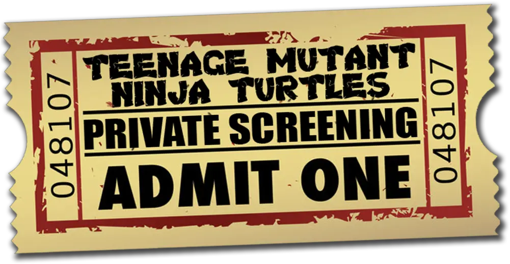 Alamo Drafthouse Tmnt Movie Ticket Vintage Movie Ticket Png Movie Ticket Png