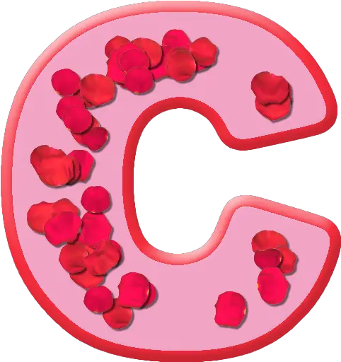 Presentation Alphabets Rose Petals Letter C Rose Petal Letter C Png Rose Petals Transparent