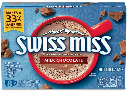 Swiss Miss Milk Chocolate Hot Cocoa Swiss Miss Marshmallow Hot Cocoa Mix Png Hot Cocoa Png