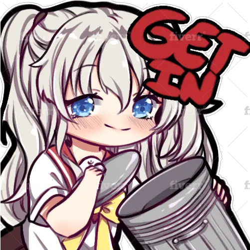 Create Cute Anime Girls Twitch And Discord Emotes Badges Cartoon Png Anime Girls Transparent