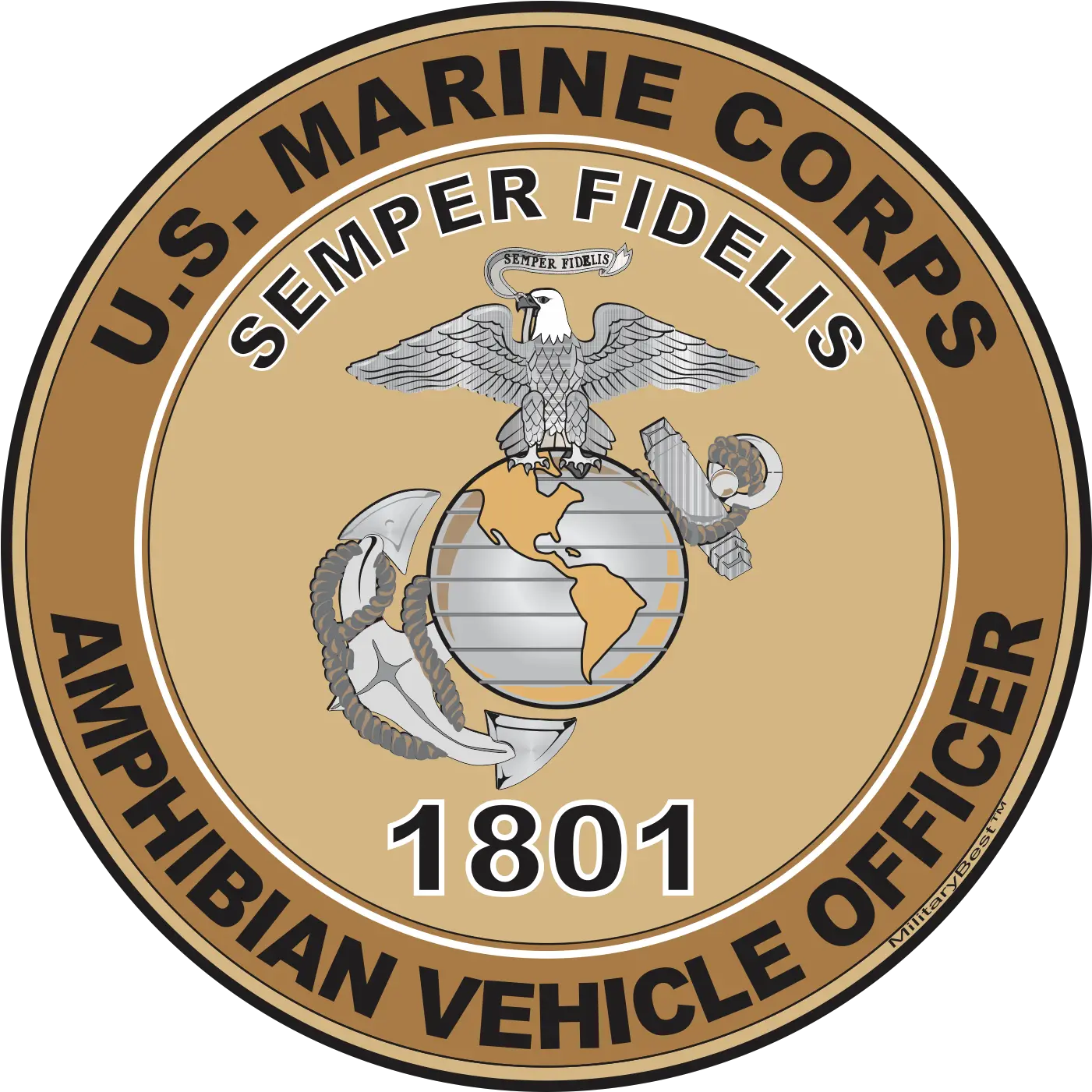 Usmc Mos 1801 Amphibian Vehicle Officer Decal 8 Desert Tan Camp Pendleton Png Nerf Icon Stampede