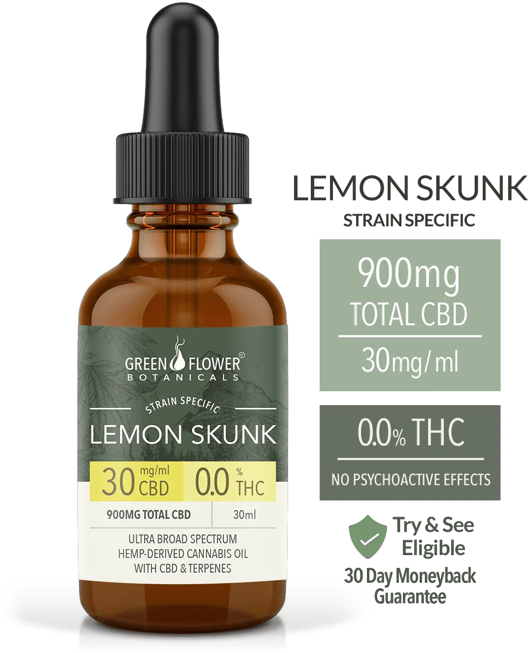 Lemon Skunk Strain 900mg Cbd 30mgml Hemp Derived Oil Cannabis Cbd Colorado Png Skunk Icon