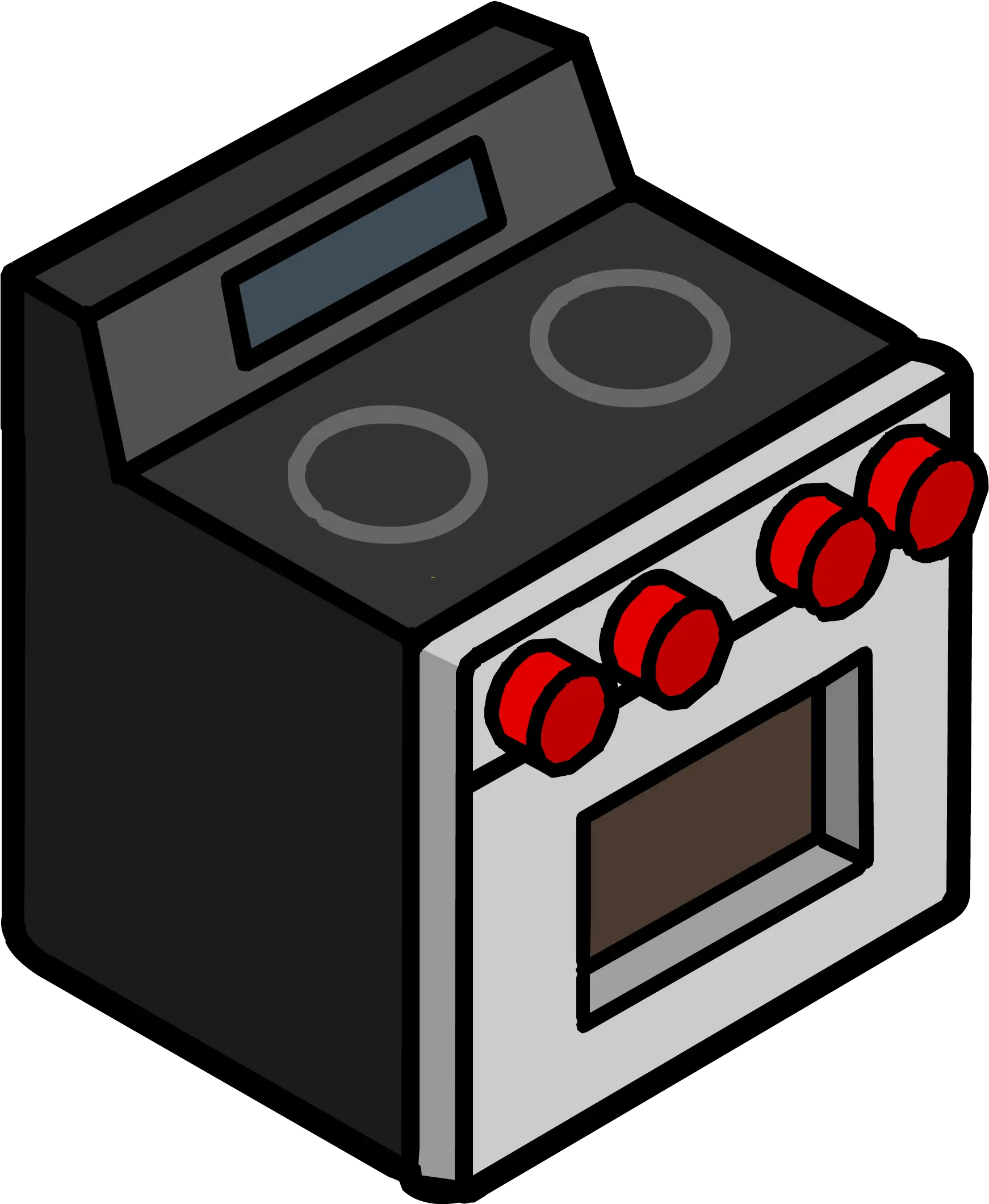 Brushed Steel Oven Icon Club Penguin Fridge Full Size Club Penguin Kitchen Png Stove Icon