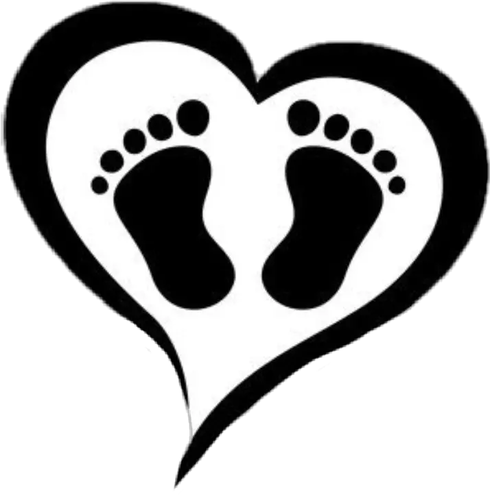Heart Baby Babyfeet Silhouette Baby Feet Heart Clip Art Baby Feet In Heart Silhouette Png Baby Feet Png png