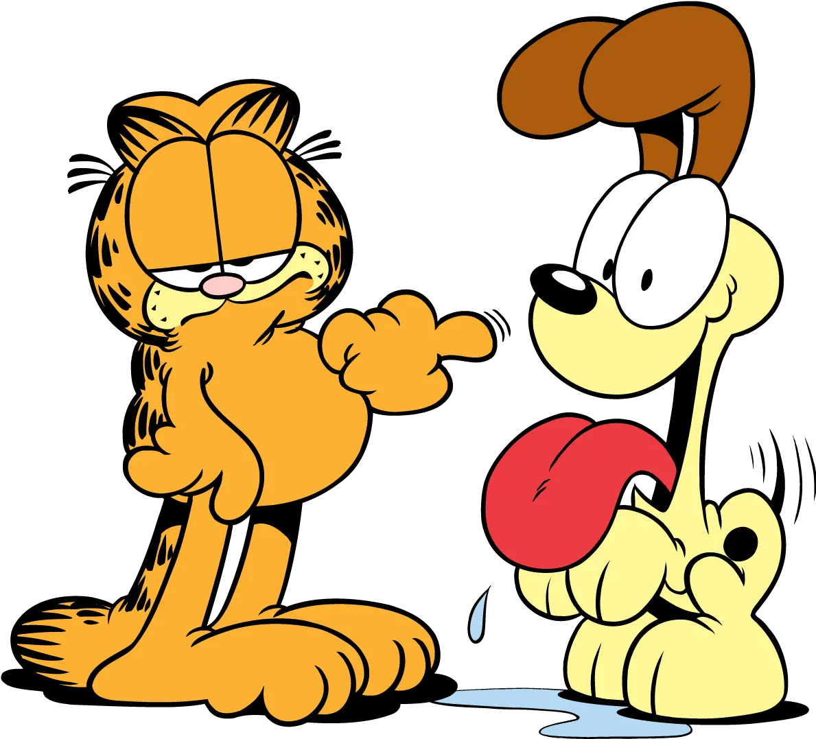 Odie Hugging Garfield Discord Owo Clipart Full Size Cartoon Garfield And Odie Png Owo Png