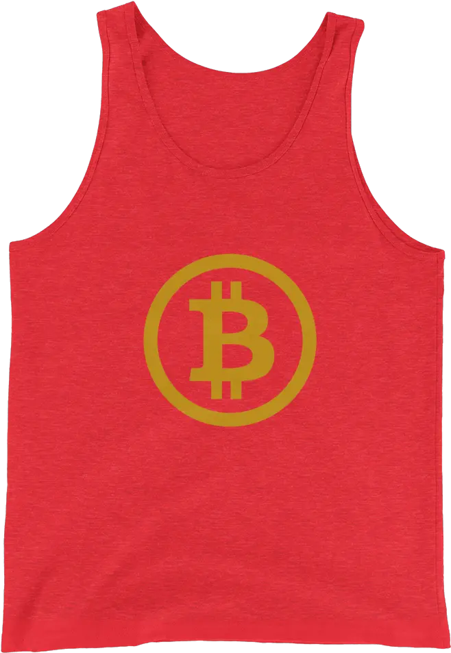 Bitcoin Logo Tank Unisex Many Colors Available Sleeveless Shirt Png Bit Coin Logo